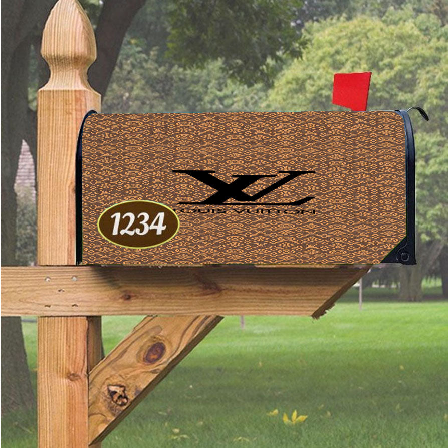 Louis Vuitton Mythic Monogram Magnetic Mailbox Cover 18" x 21" Outdoor Decor