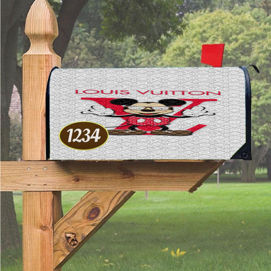 Mickey Louis Vuitton Magnetic Mailbox Cover 18" x 21" Outdoor Decor