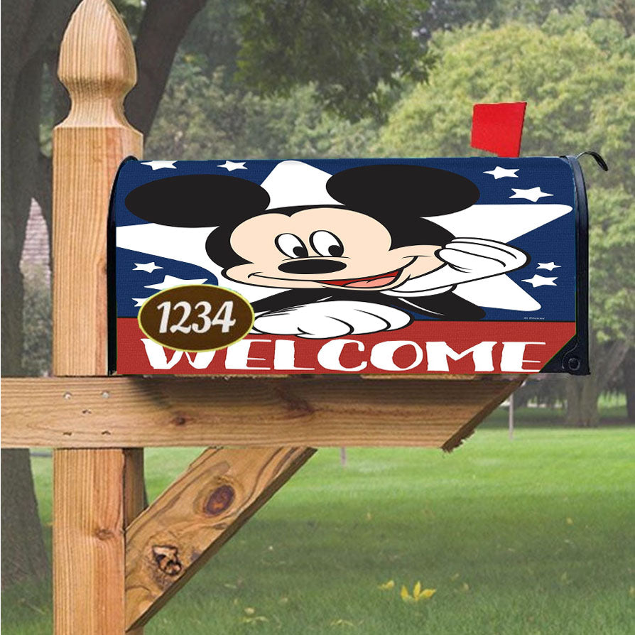 Mickey Mouse Welcome Magnetic Mailbox Cover 18" x 21" Outdoor Decor