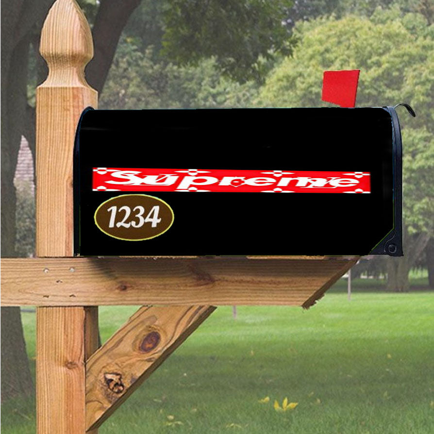 Supreme Box Louis Vuitton Logo Magnetic Mailbox Cover 18" x 21" Outdoor Decor