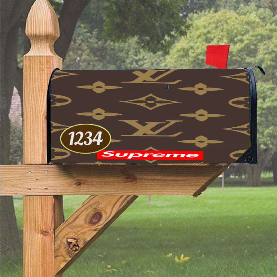 Supreme Louis Vuitton Logo Magnetic Mailbox Cover 18" x 21" Outdoor Decor