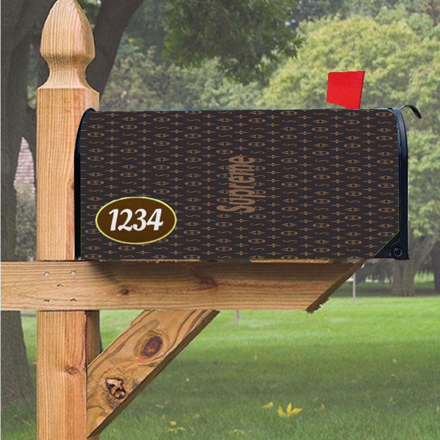 Supreme Louis Vuitton Pattern Magnetic Mailbox Cover 18" x 21" Outdoor Decor