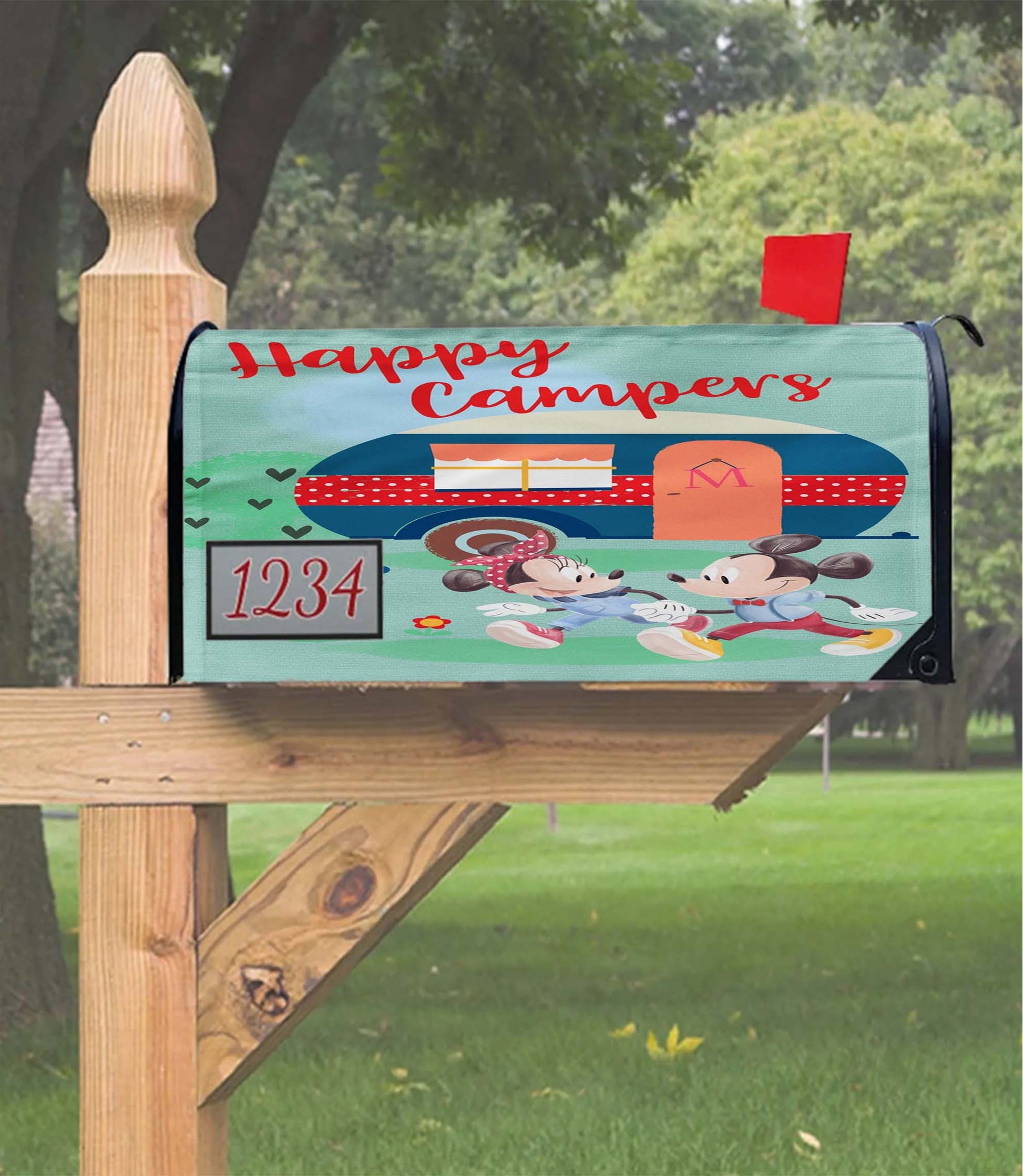 Happy Campers Mickey And Minnie Mailbox Cover