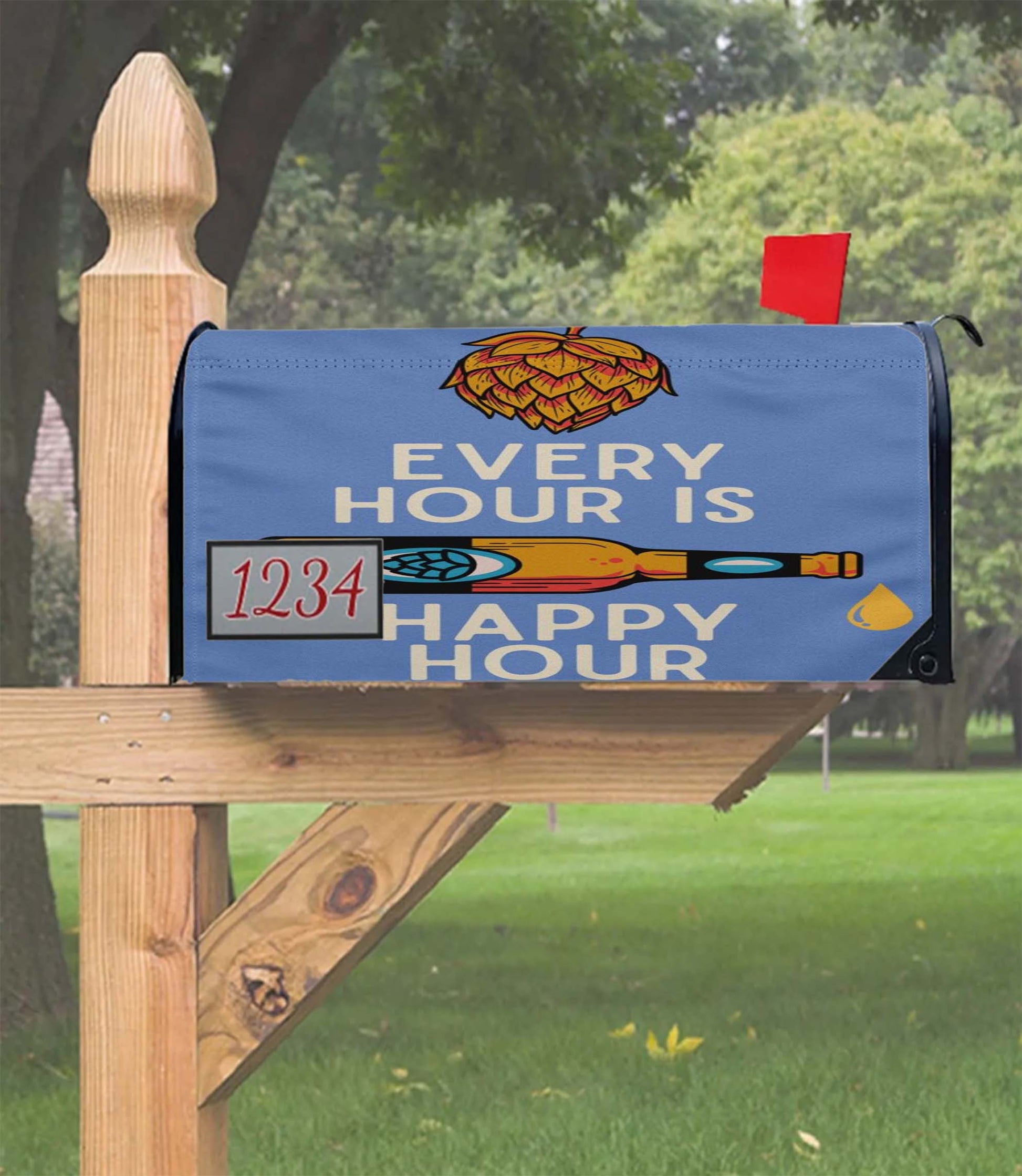 Happy Hour Mailbox Cover
