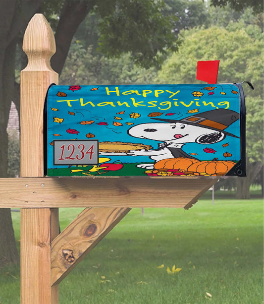 Happy Thanksgiving Snoopy Mailbox Cover