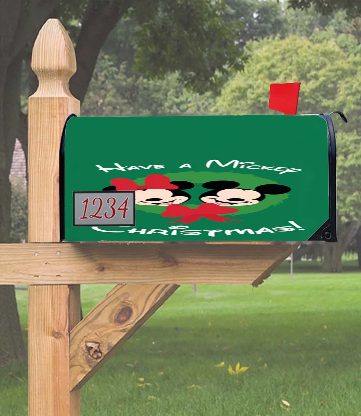 Have A Mickey Christmas Mailbox Cover