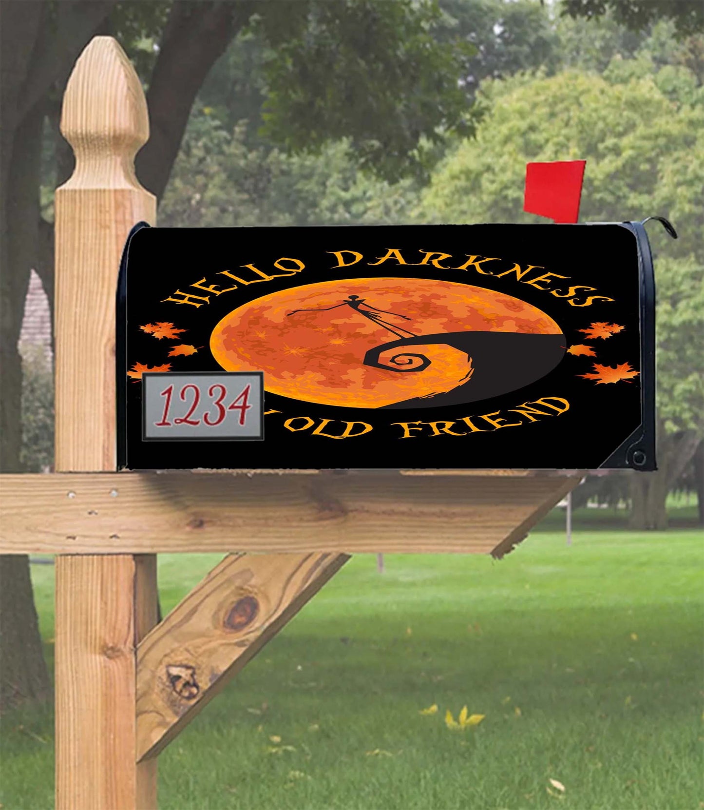 Hello Darkness My Old Friend Mailbox Cover