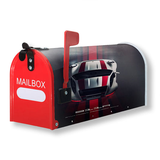 911R White Porsche Magnetic Mailbox Cover - 18.0" x 21.0"