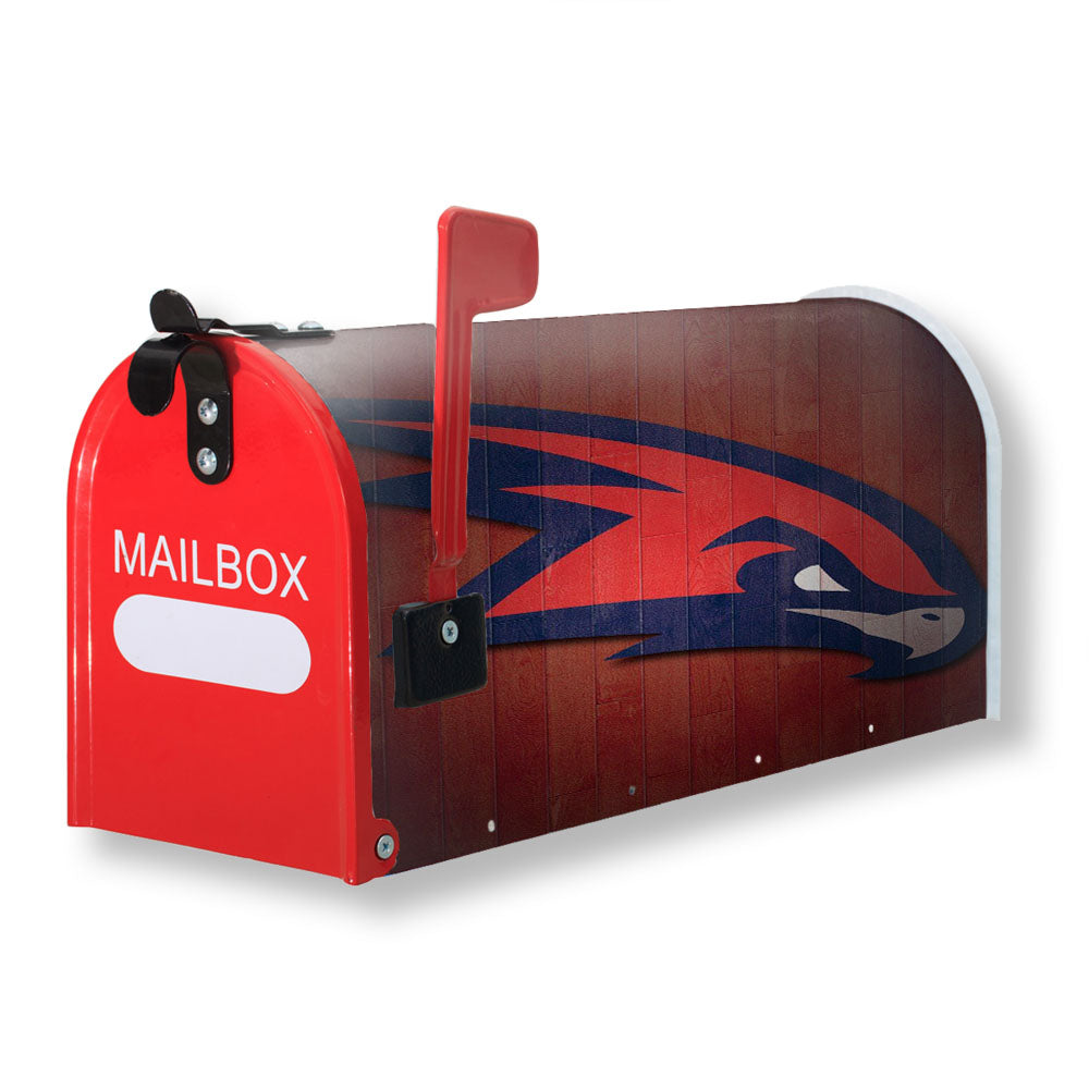 Atlanta Hawks Head Red Wood Logo Magnetic Mailbox Cover - 18.0" x 21.0"