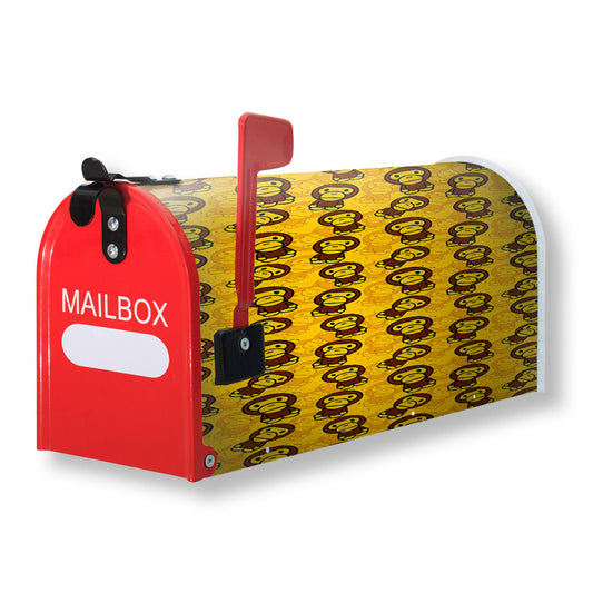 Baby Milo Bathing Ape Pattern Yellow Magnetic Mailbox Cover 18" x 21" Outdoor Decor