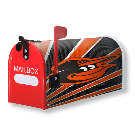 Baltimore Orioles Stripe Wallpaper Magnetic Mailbox Cover 18" x 21" Outdoor Decor