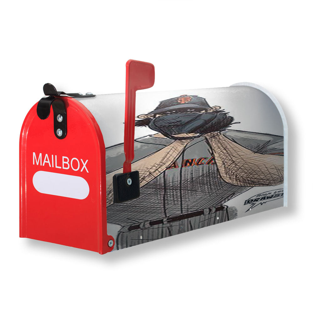 Baseball America Club Cartoon Magnetic Mailbox Cover - 18.0" x 21.0"