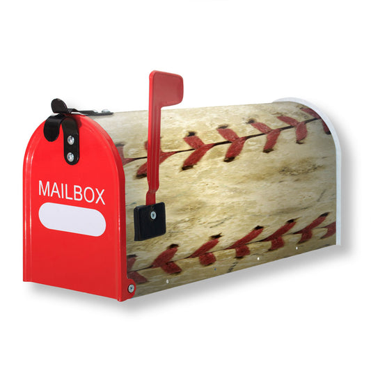 Baseball Ball Skin Magnetic Mailbox Cover 18" x 21" Outdoor Decor