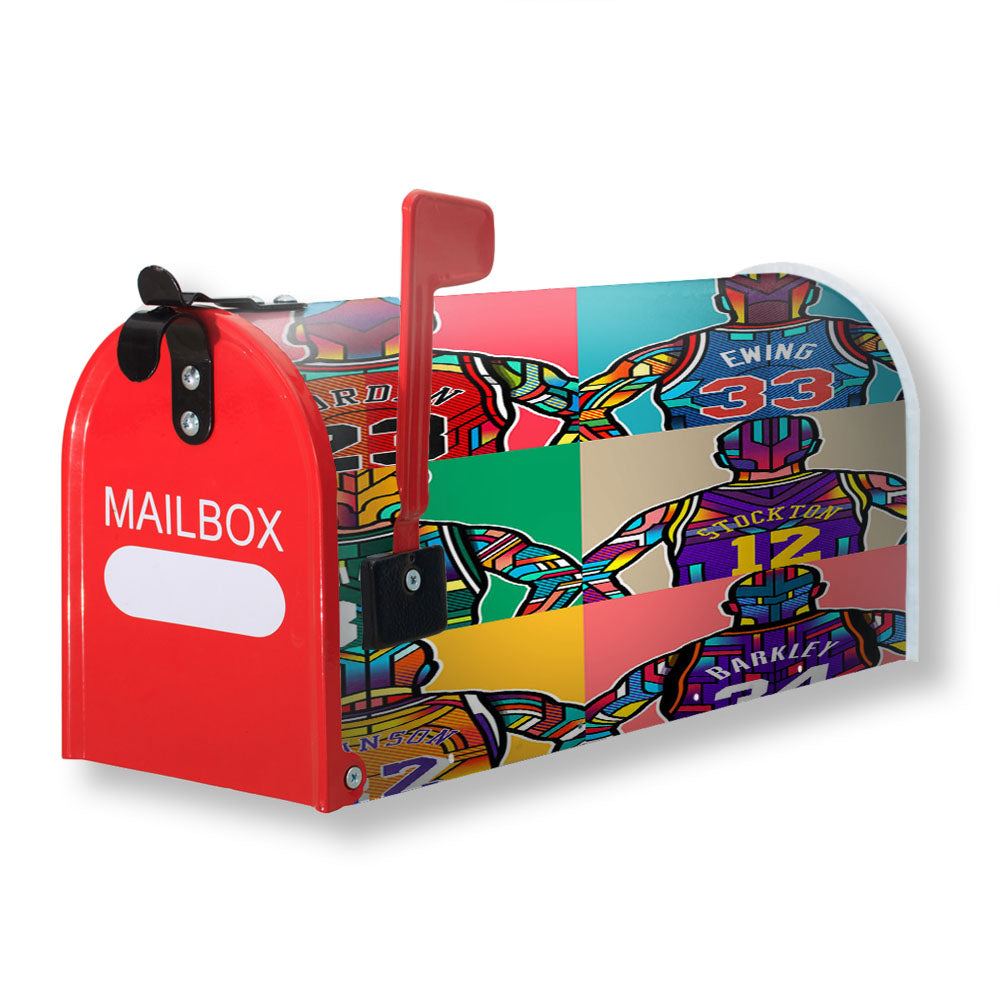 Basketball Stars Magnetic Mailbox Cover - 18.0" x 21.0"