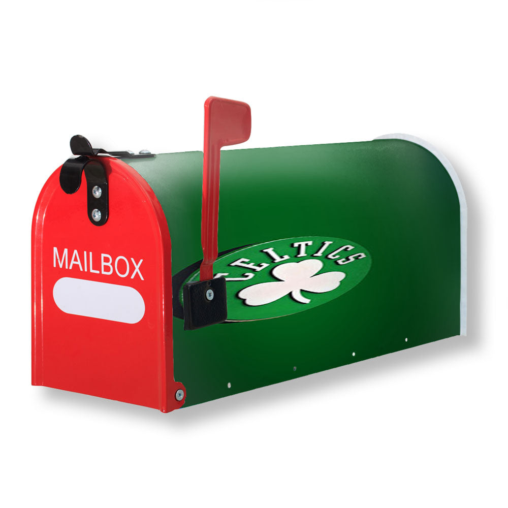 Black Boston Celtics Magnetic Mailbox Cover - 18.0" x 21.0"