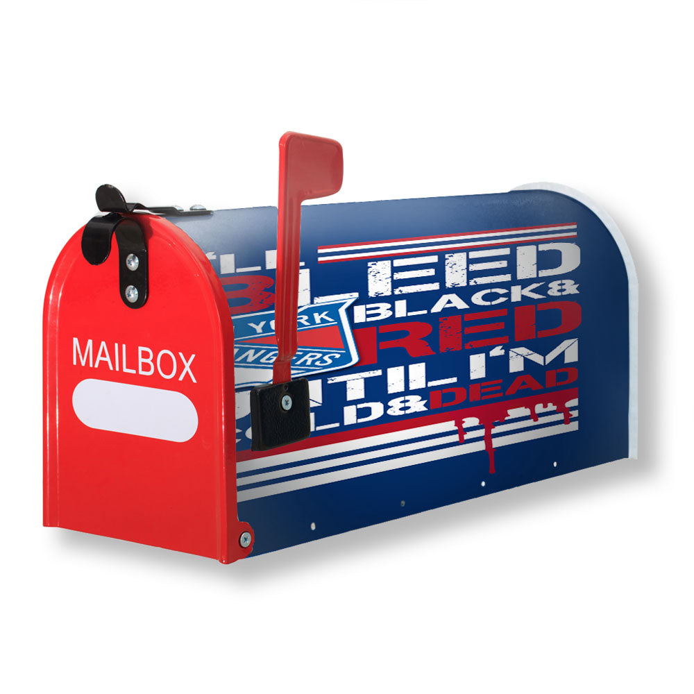 Bleed Black And Red New York Rangers Magnetic Mailbox Cover - 18.0" x 21.0"