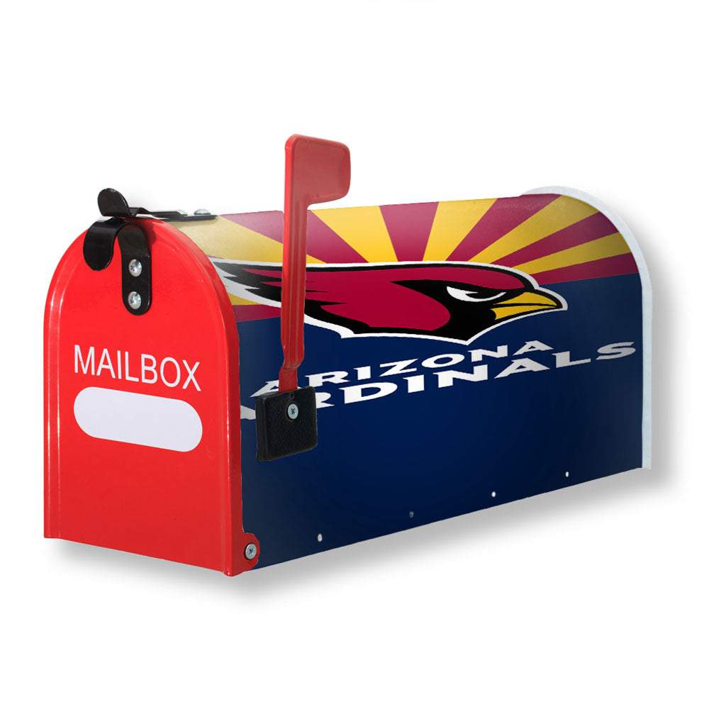 Blue Address One Cardinals Drive Arizona Cardinal Magnetic Mailbox Cover - 18.0" x 21.0"