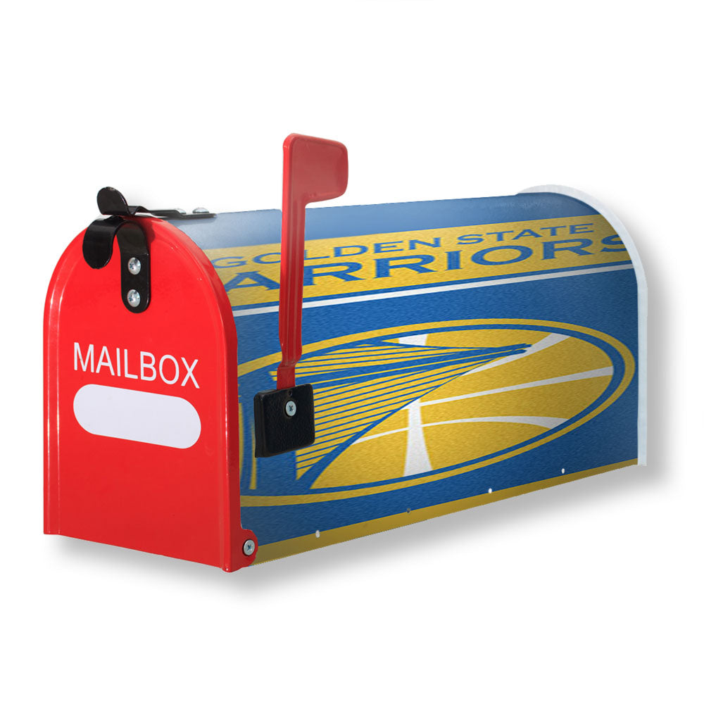 Blue Yellow Golden State Warriors Magnetic Mailbox Cover - 18.0" x 21.0"