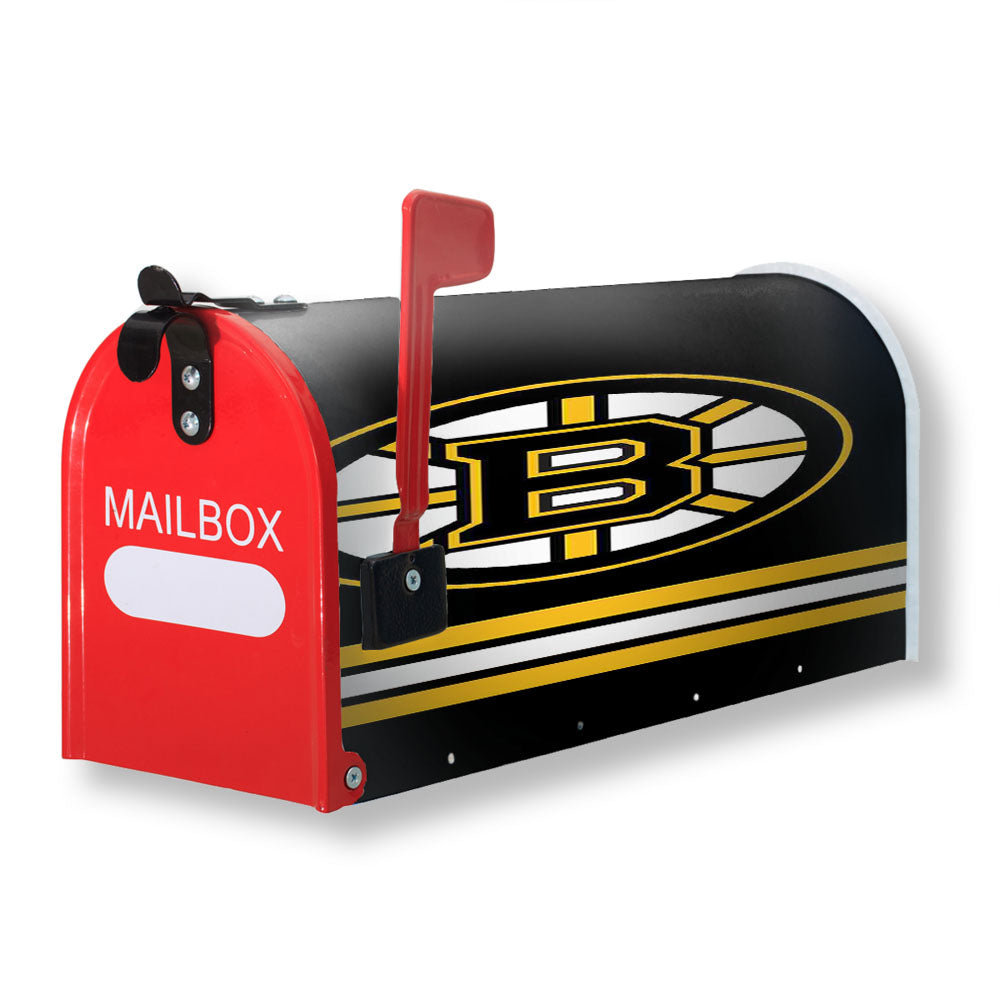 Boston Bruins Bvb Logo Black Magnetic Mailbox Cover - 18.0" x 21.0"