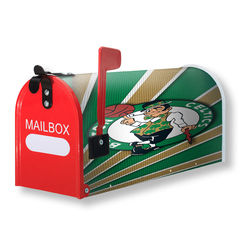 Boston Celtics Stripe Wallpaper Magnetic Mailbox Cover - 18.0" x 21.0"