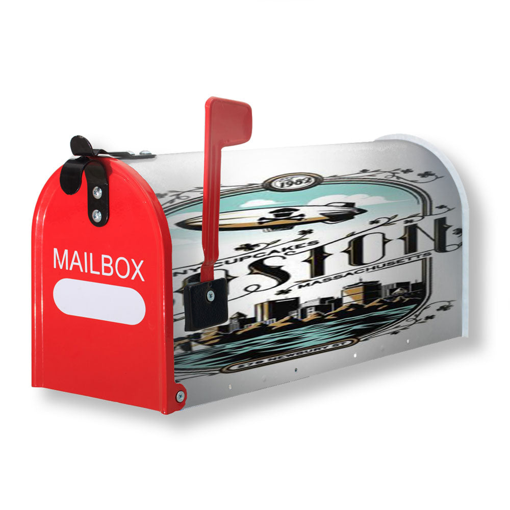 Boston Massachusetts Magnetic Mailbox Cover - 18.0" x 21.0"