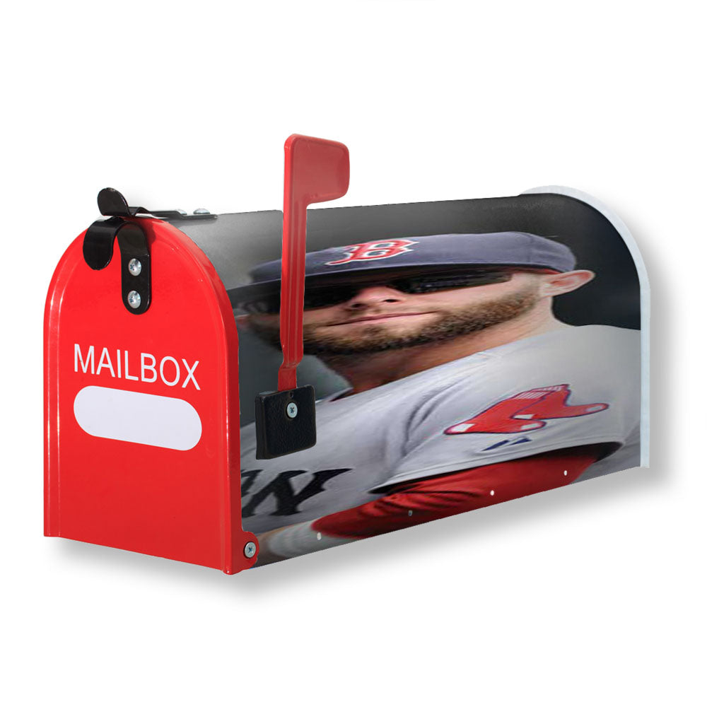 Boston Red Sox Dustin Pedroia Magnetic Mailbox Cover - 18.0" x 21.0"