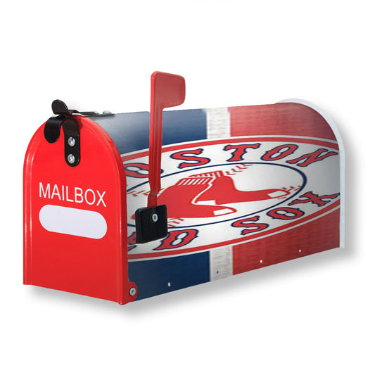 Boston Red Sox Red Blue Split Magnetic Mailbox Cover 18" x 21" Outdoor Decor