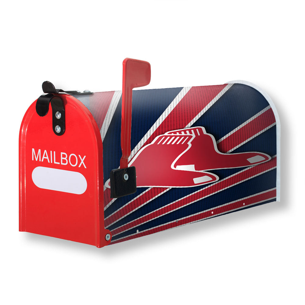 Boston Red Sox Stripe Wallpaper Magnetic Mailbox Cover - 18.0" x 21.0"