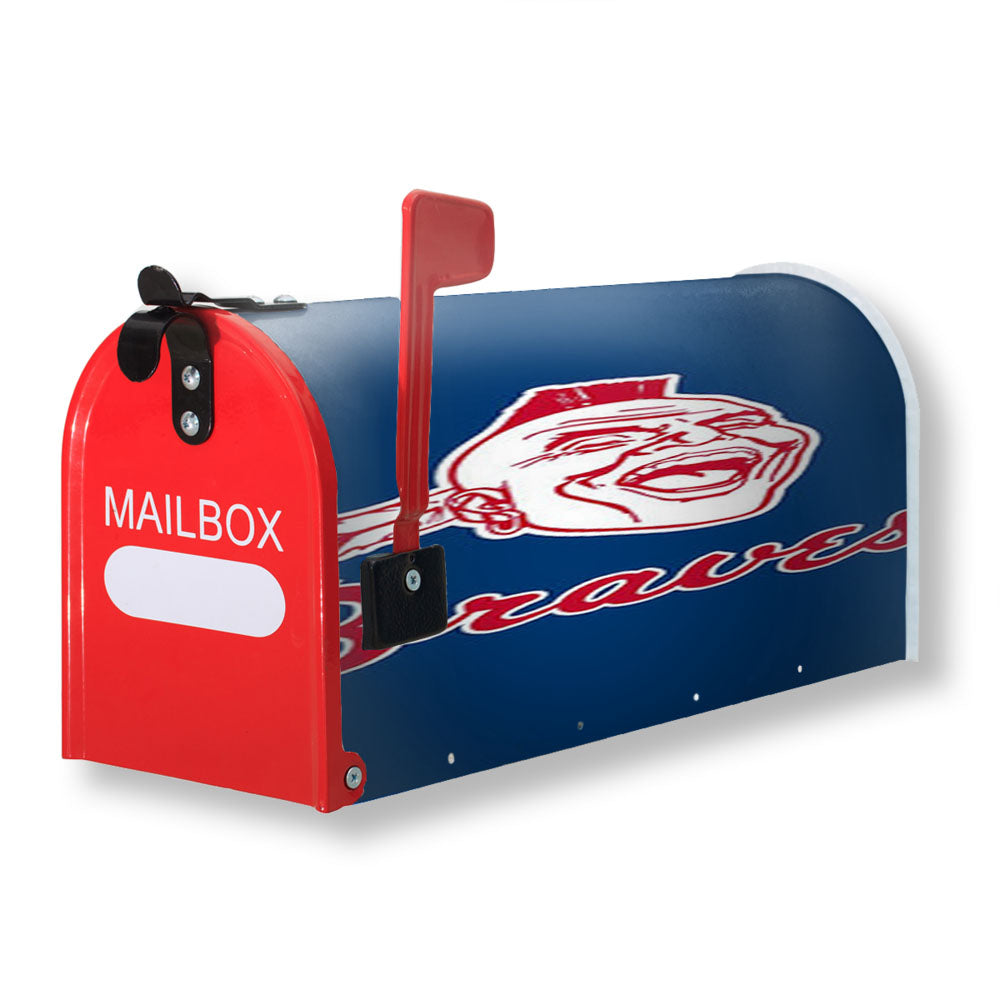 Braves Baseball Logo Blue Magnetic Mailbox Cover - 18.0" x 21.0"