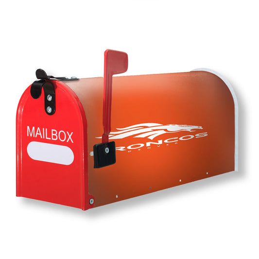 Broncos Denver White Magnetic Mailbox Cover 18" x 21" Outdoor Decor