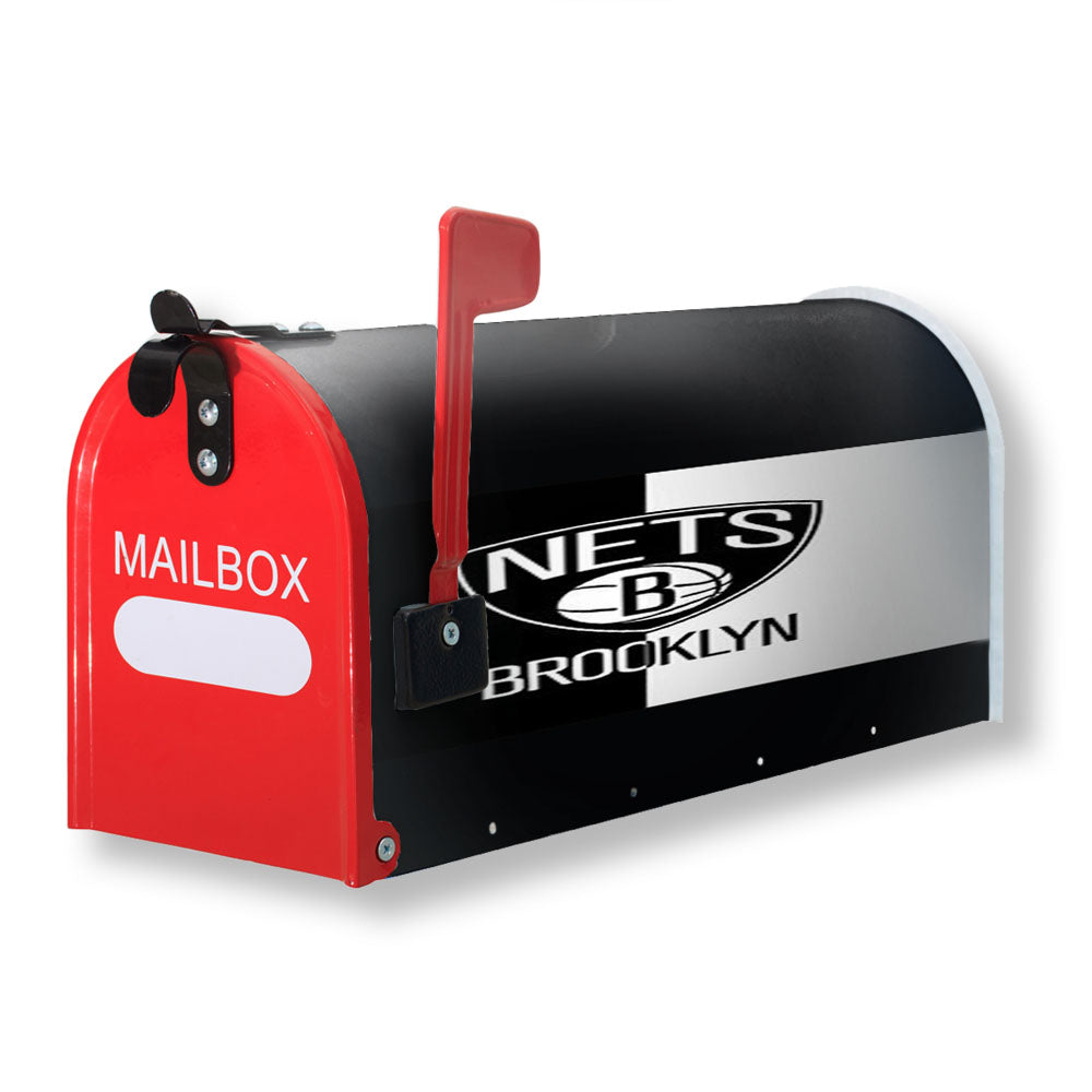 Brooklyn Cover Black White Magnetic Mailbox Cover - 18.0" x 21.0"