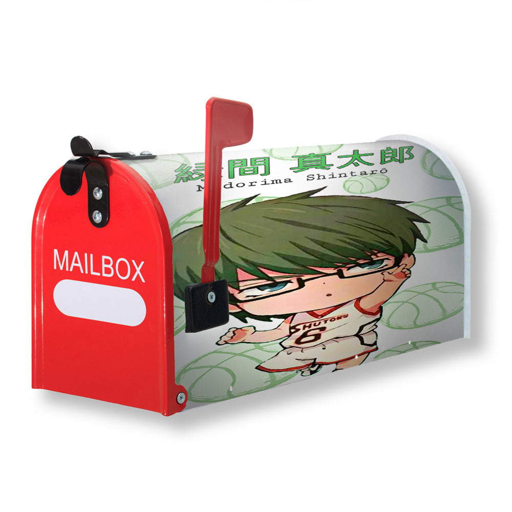Chibi Green Midorima Shintaro Kuroko No Basket Magnetic Mailbox Cover - 18.0" x 21.0"