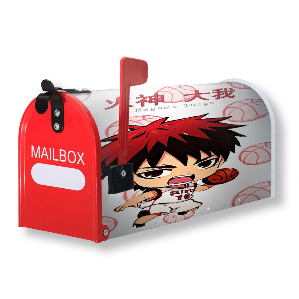 Chibi Red Kagami Taiga Kuroko No Basket Magnetic Mailbox Cover - 18.0" x 21.0"