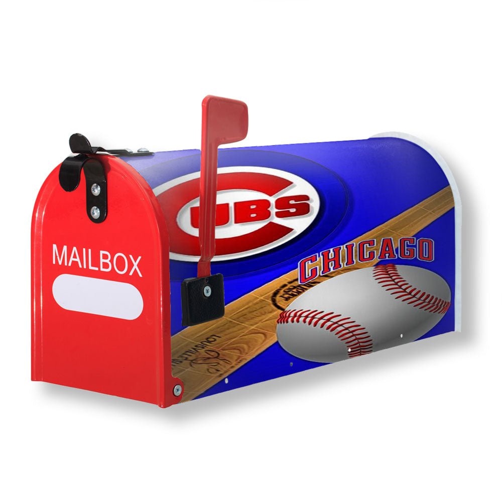 Chicago Cubs Baseball Logo Stick Magnetic Mailbox Cover - 18.0" x 21.0"