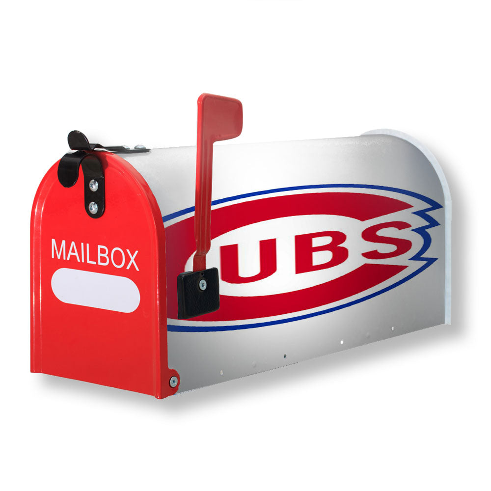 Chicago Cubs White Background Magnetic Mailbox Cover - 18.0" x 21.0"