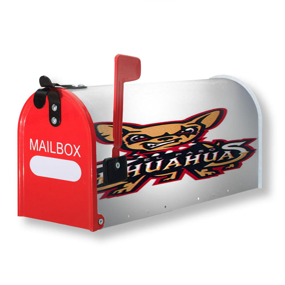 Chihuahua Baseball Logo White Magnetic Mailbox Cover - 18.0" x 21.0"