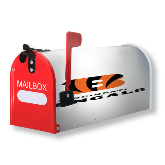 Cincinnati Bengals White Magnetic Mailbox Cover 18" x 21" Outdoor Decor