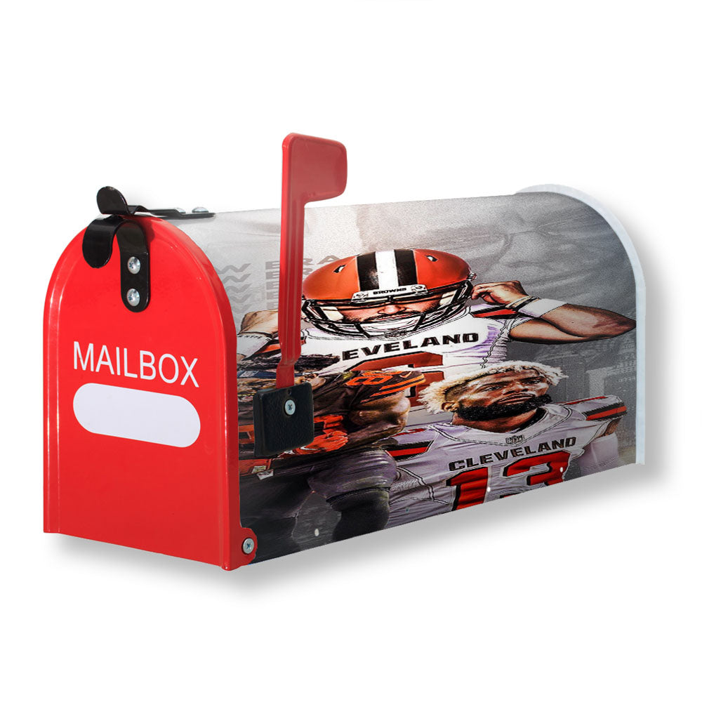 Cleveland Brown Odell Beckham Jr Magnetic Mailbox Cover - 18.0" x 21.0"