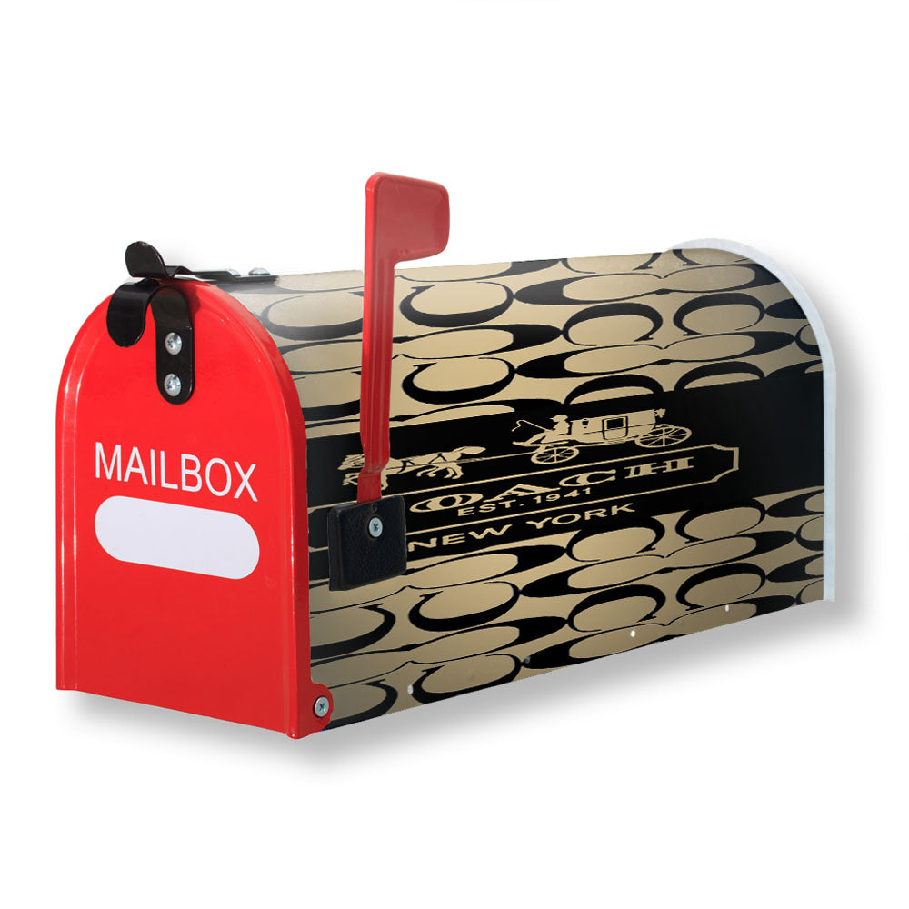 Coach Logo Wallpaper Magnetic Mailbox Cover - 18.0" x 21.0"