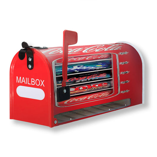 Coca Cola Ice Cold Vending Machine Magnetic Mailbox Cover 18" x 21" Outdoor Decor
