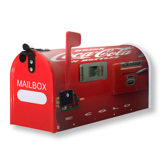 Coca Cola In Bottles Ice Cold Vending Machine Magnetic Mailbox Cover 18" x 21" Outdoor Decor