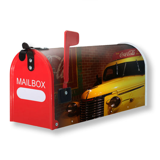 Coca Cola Truck Design Magnetic Mailbox Cover 18" x 21" Outdoor Decor