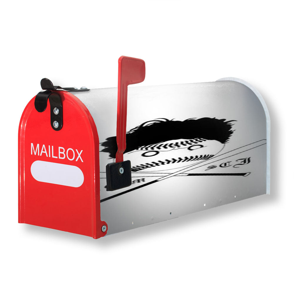 Comsci Baseball Logo White Magnetic Mailbox Cover - 18.0" x 21.0"