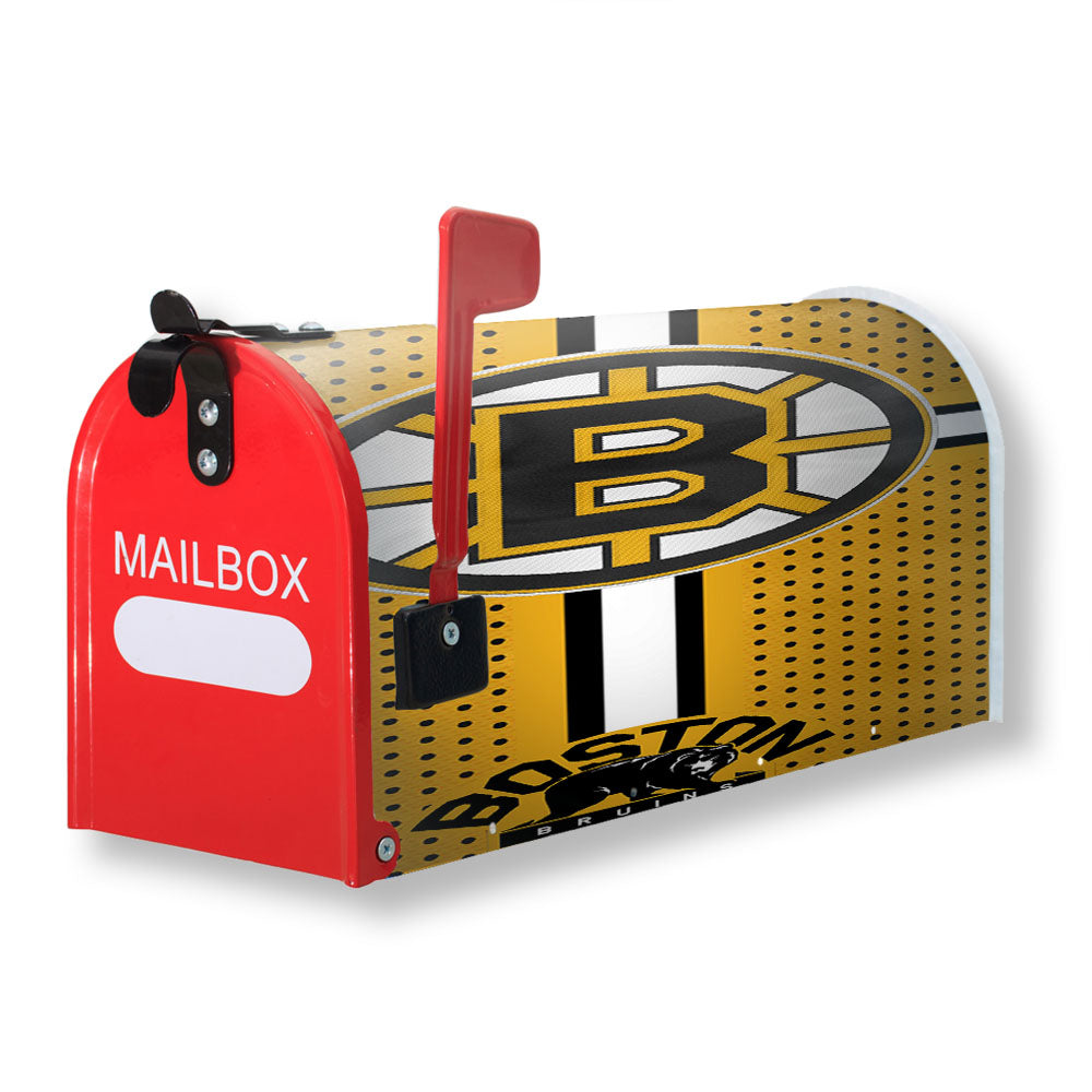 Custom Boston Bruins Hockey Magnetic Mailbox Cover - 18.0" x 21.0"