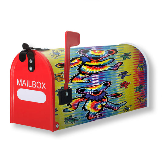 Dancing Bears Grateful Dead Colorfull Magnetic Mailbox Cover 18" x 21" Outdoor Decor