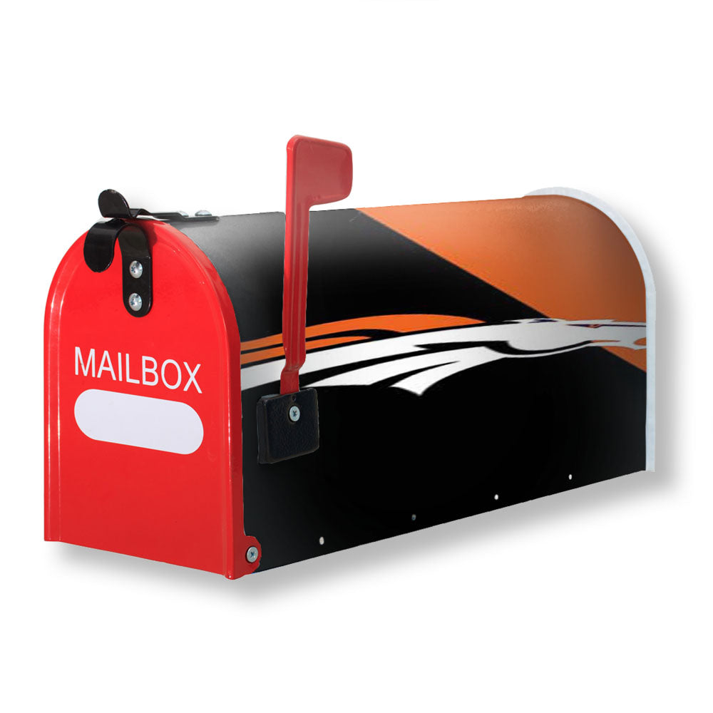 Denver Broncos Orange And Black Angles Magnetic Mailbox Cover - 18.0" x 21.0"