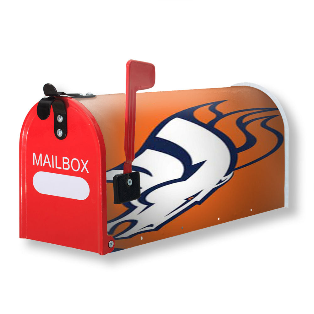 Denver Broncos Orange And Blue Magnetic Mailbox Cover - 18.0" x 21.0"