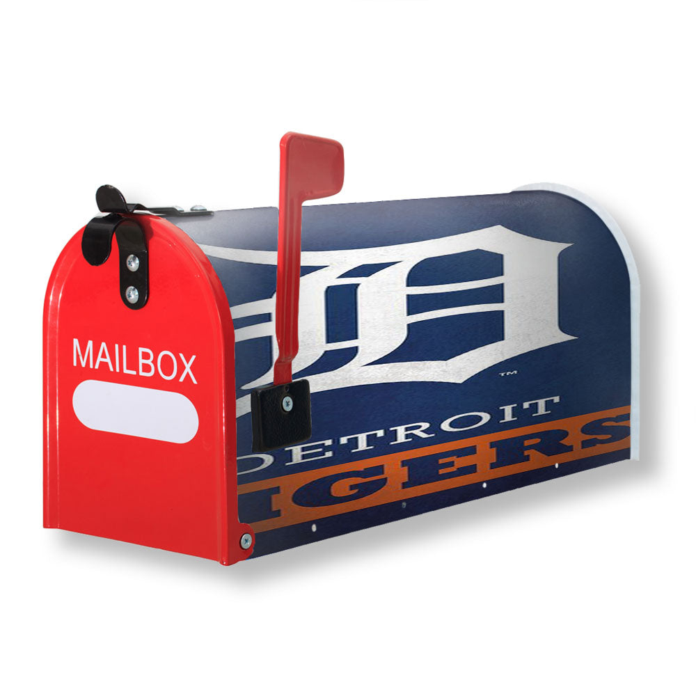 Detroid Tigers On Blue Magnetic Mailbox Cover - 18.0" x 21.0"