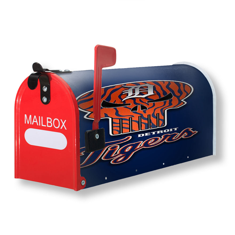 Detroit Tigers Punisher Style Magnetic Mailbox Cover - 18.0" x 21.0"
