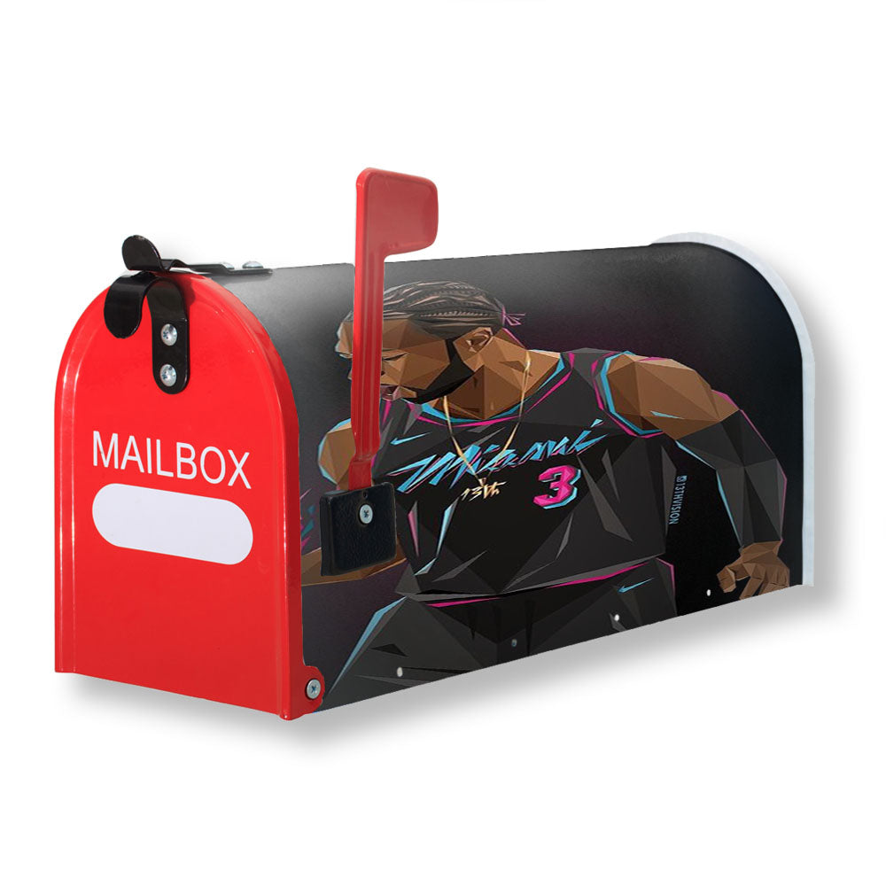 Dwyane Wade Miami Heat Art Magnetic Mailbox Cover - 18.0" x 21.0"